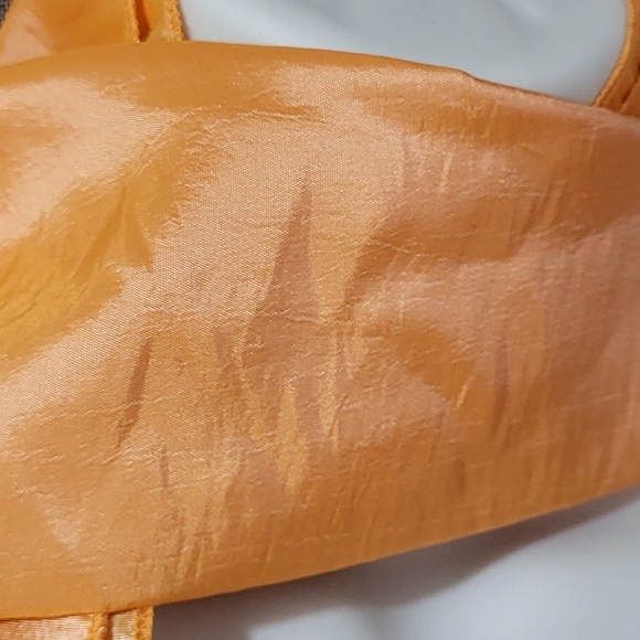 🎃ORANGE STRAPLESS RUFFLE PROM, HOMECOMING DRESS 90s does 50s Halloween - Picture 12 of 16